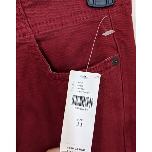Anthropologie Pilcro and the Letterpress Jean Red Skinny Button Fly Mid Rise 24 - Picture 13 of 13